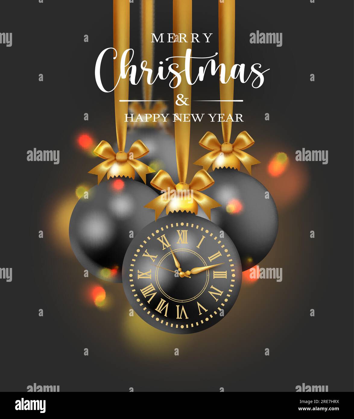 https://c8.alamy.com/comp/2RE7HRX/merry-christmas-text-vector-poster-design-christmas-black-balls-hanging-elements-with-time-clock-for-countdown-concept-vector-illustration-holiday-2RE7HRX.jpg