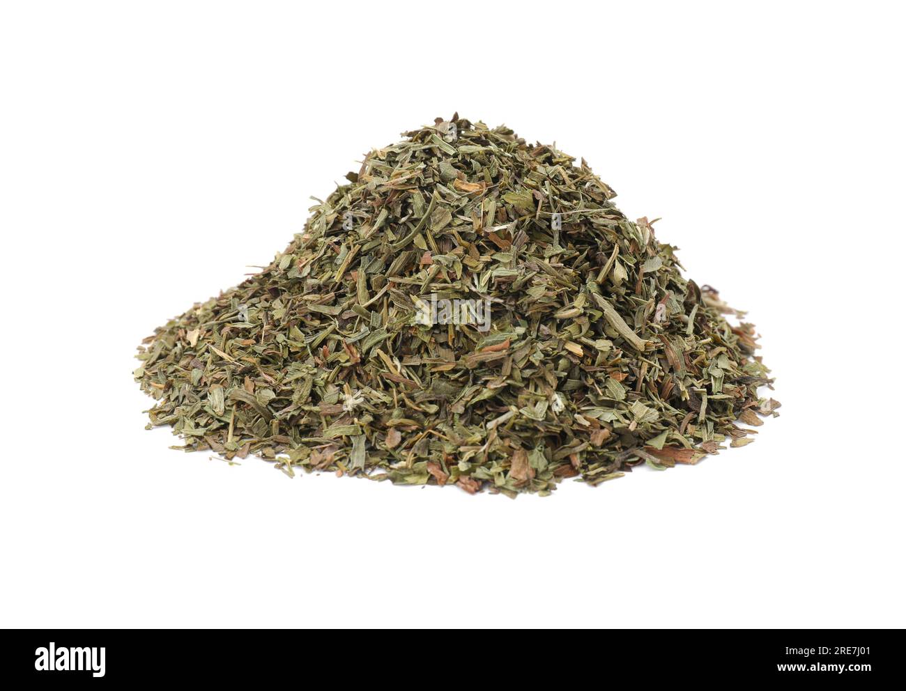 Pile of dry tarragon isolated on white Stock Photo Alamy