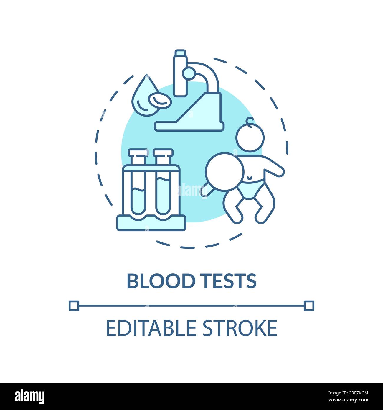 Blood tests turquoise concept icon Stock Vector Image & Art - Alamy