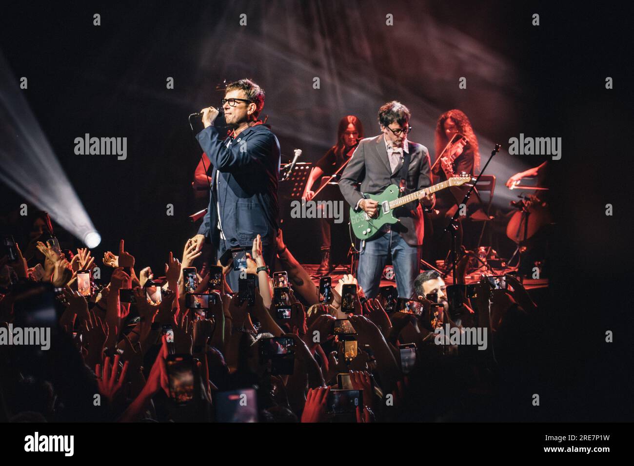 London, UK: 25.07.23 - Blur perform at the Eventim Hammersmith Apollo to launch their 2023 album The Ballad of Darren Stock Photo