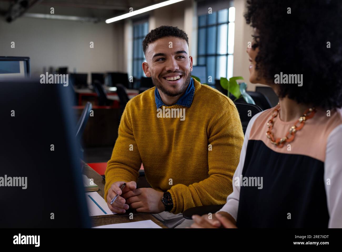 Diverse colleagues woman man hi-res stock photography and images - Alamy