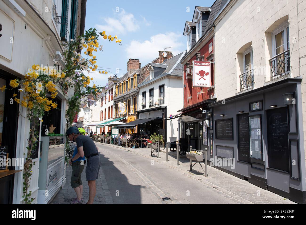 Rue de la Ferté, St Valery sur Somme Stock Photo