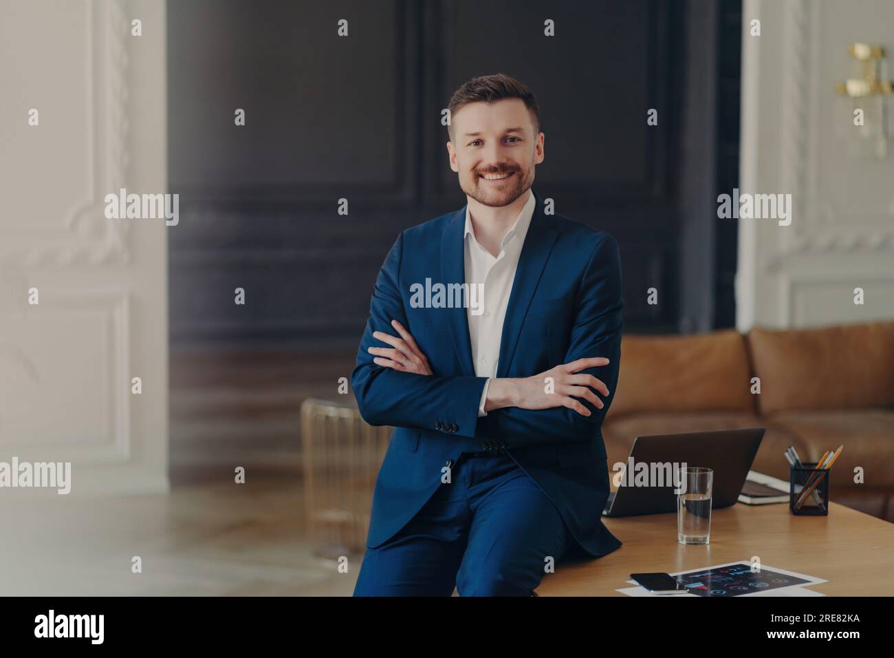Bearded man in formal attire stands hi-res stock photography and images ...