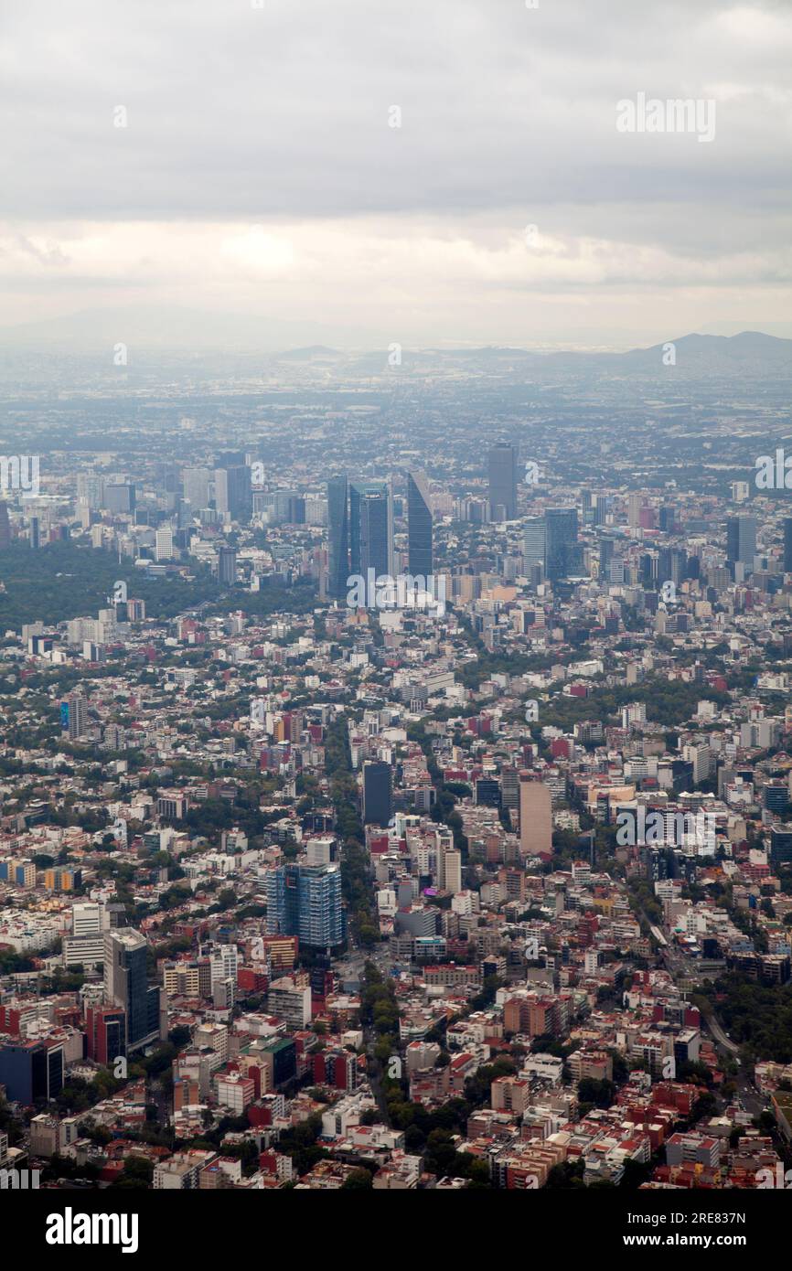Flying Into Mexico City, CDMX- Mexico Stock Photo