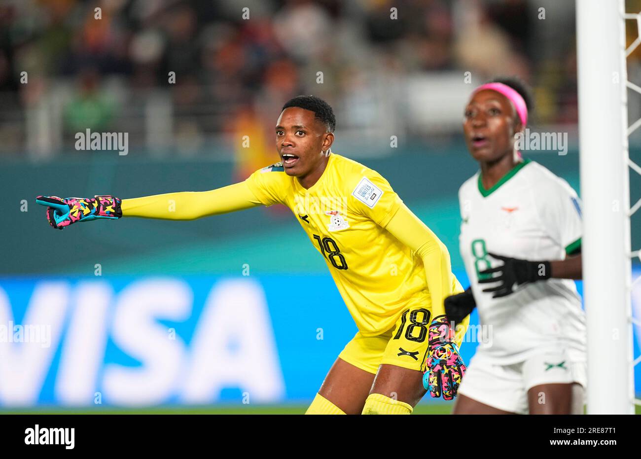 July 26 2023: Eunice Sakala (Zambia) looks on during a Group C - FIFA  Women's World Cup Australia & New Zealand 2023 game, Spain vs Zambia, at  Eden Park, Auckland, New Zealand.