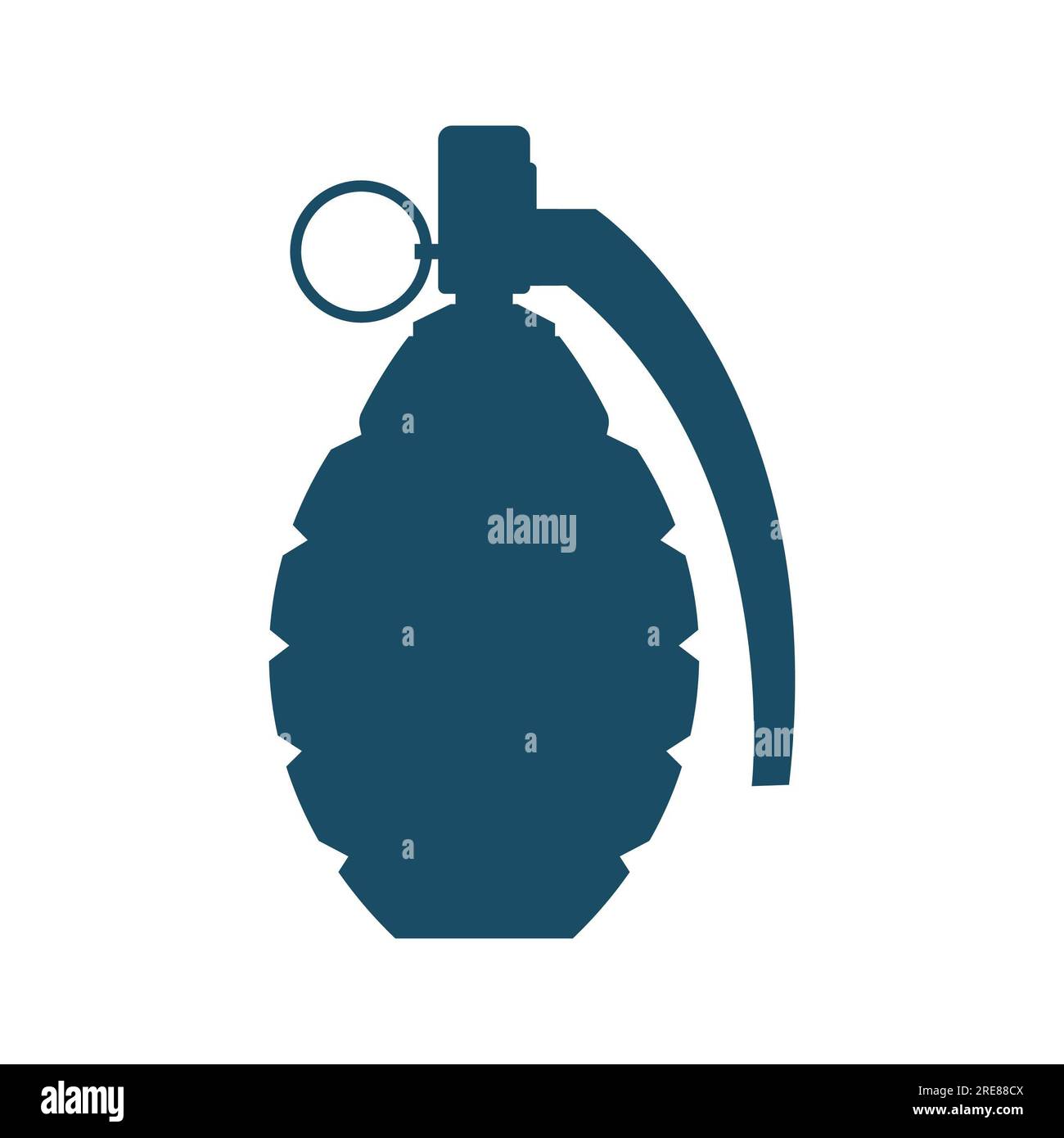 Hand grenade on white background. Isolated illustration Stock Photo - Alamy