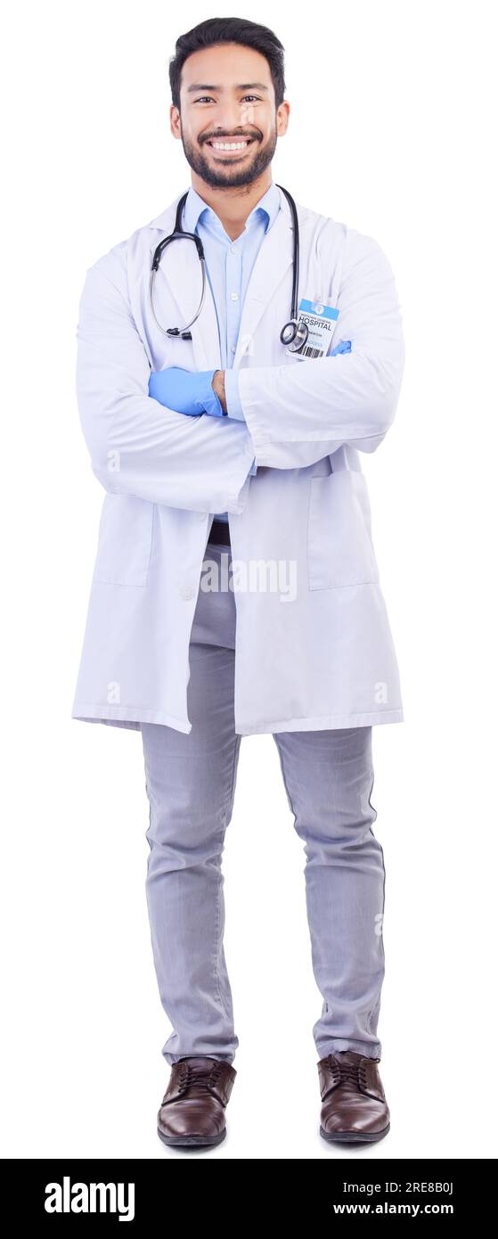 Man, doctor and portrait with arms crossed and smile from healthcare ...