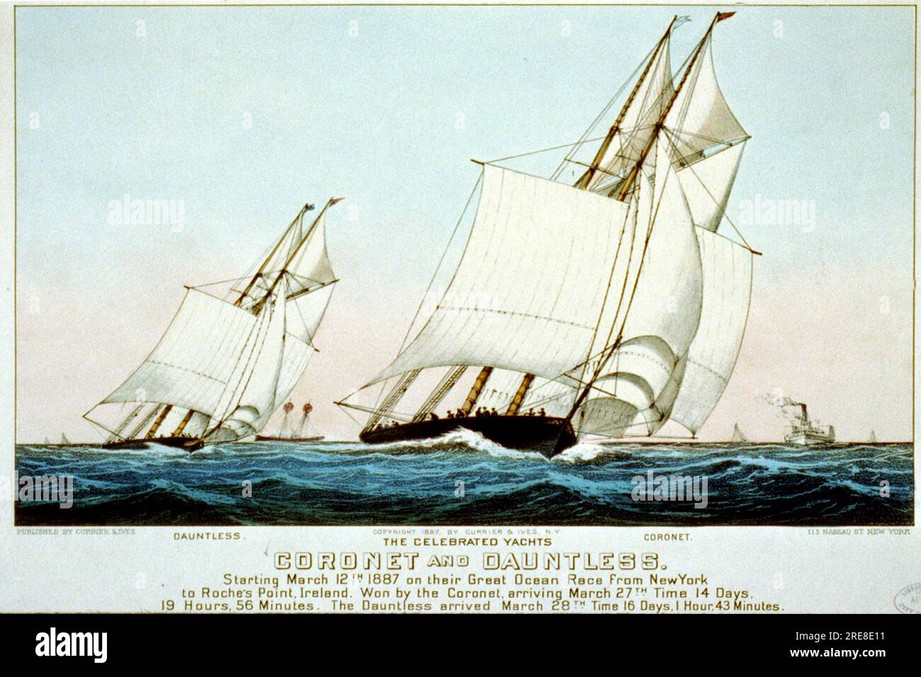 Vintage reproduction ship prints Stock Photo Alamy