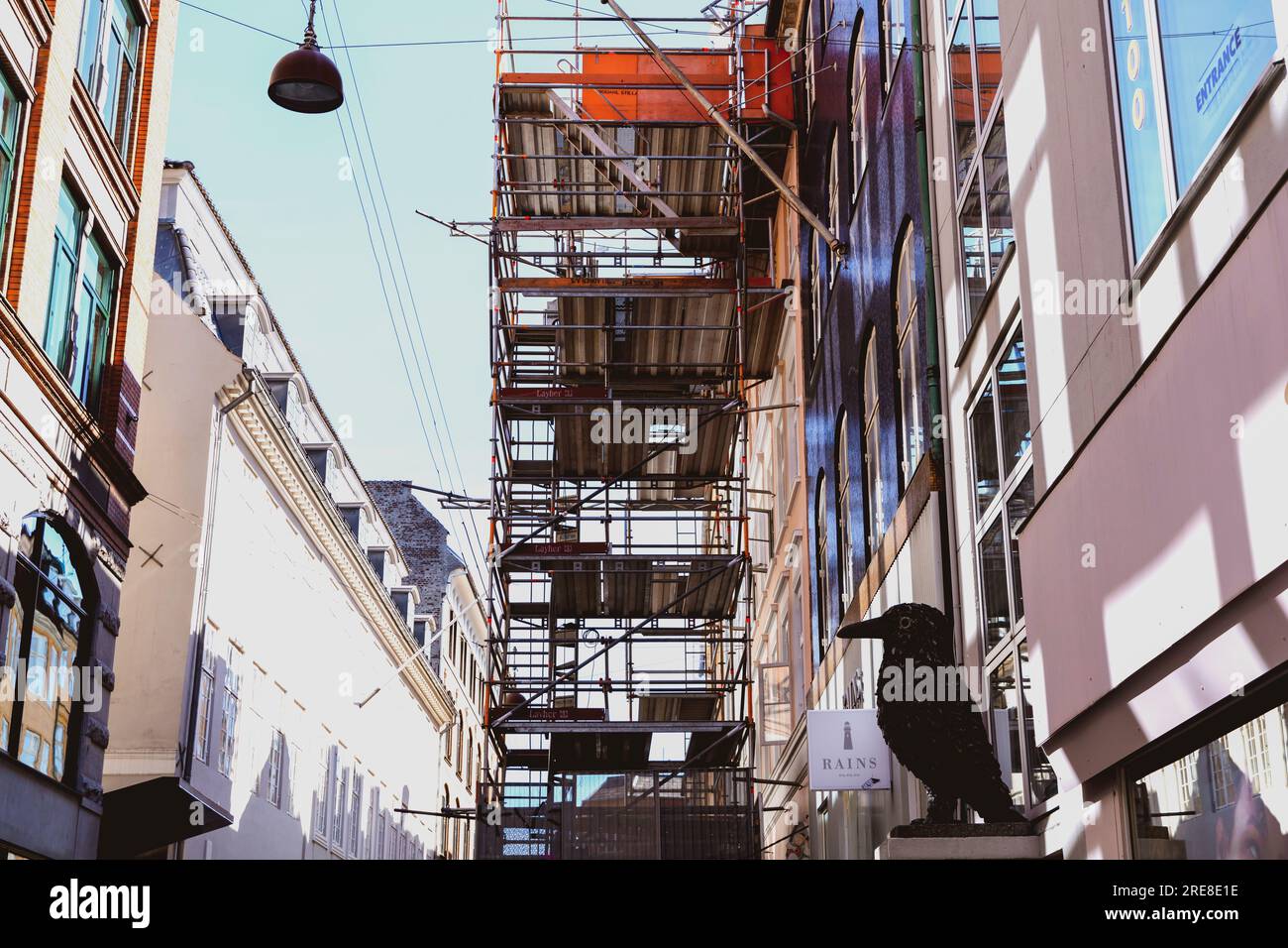 Scaffolding for the restoration and renovation of a building in the ... - Denmark Commercial Property Turnkey Renovation