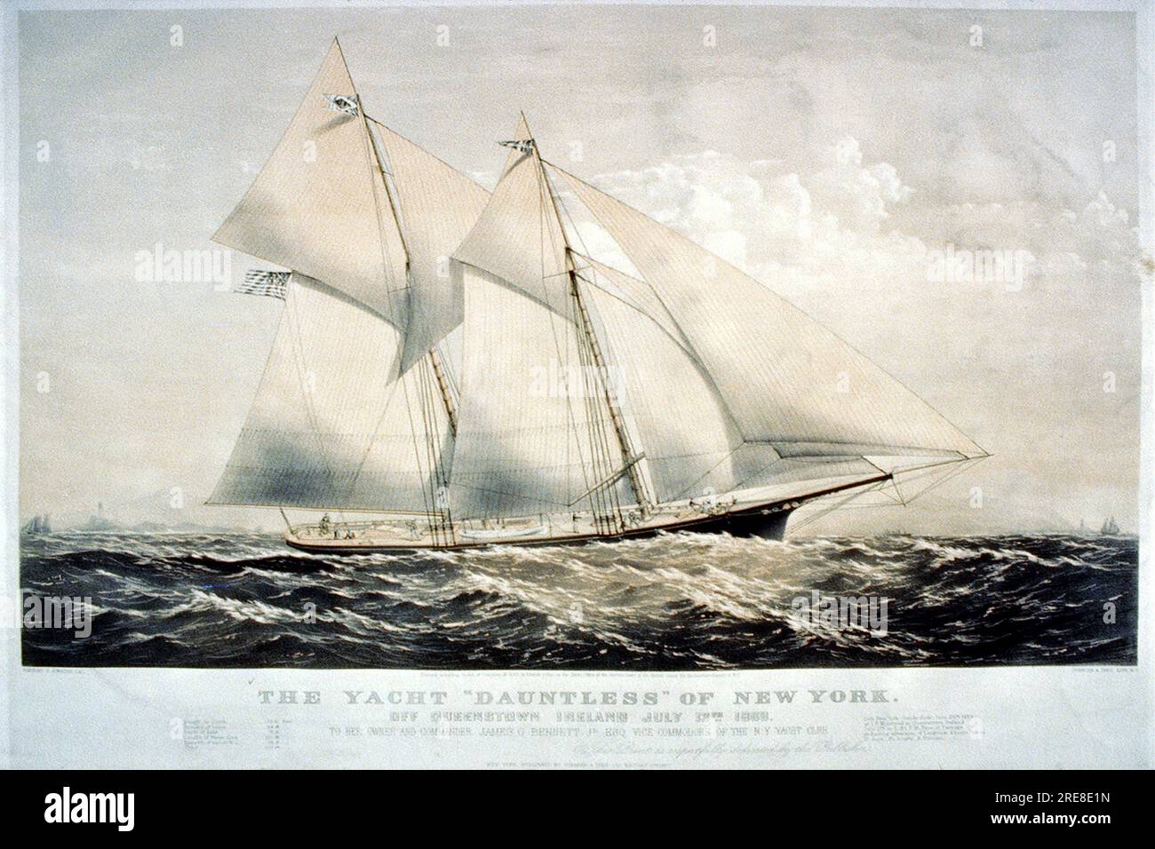 Vintage reproduction ship prints Stock Photo Alamy