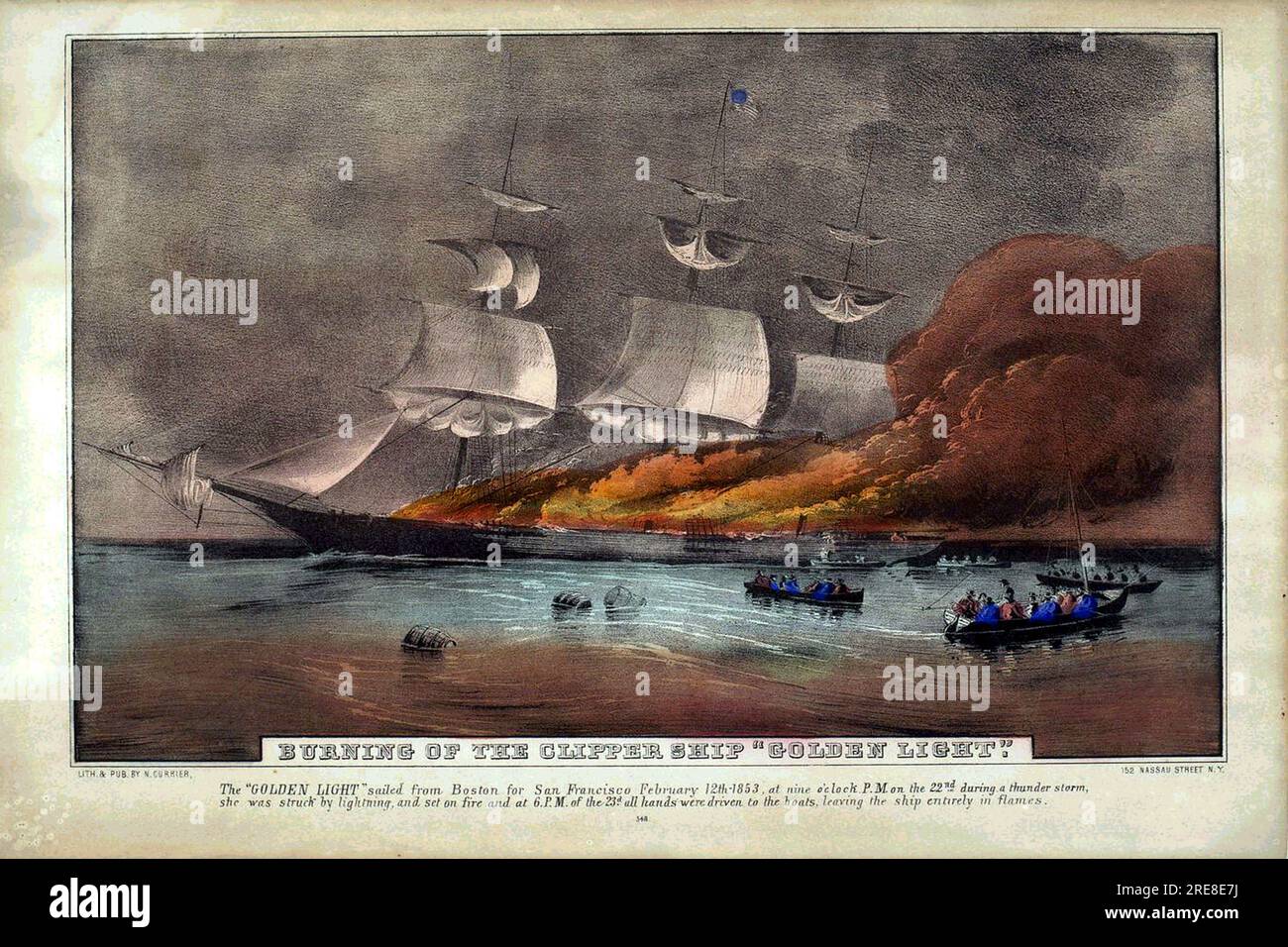 Vintage reproduction ship prints Stock Photo Alamy