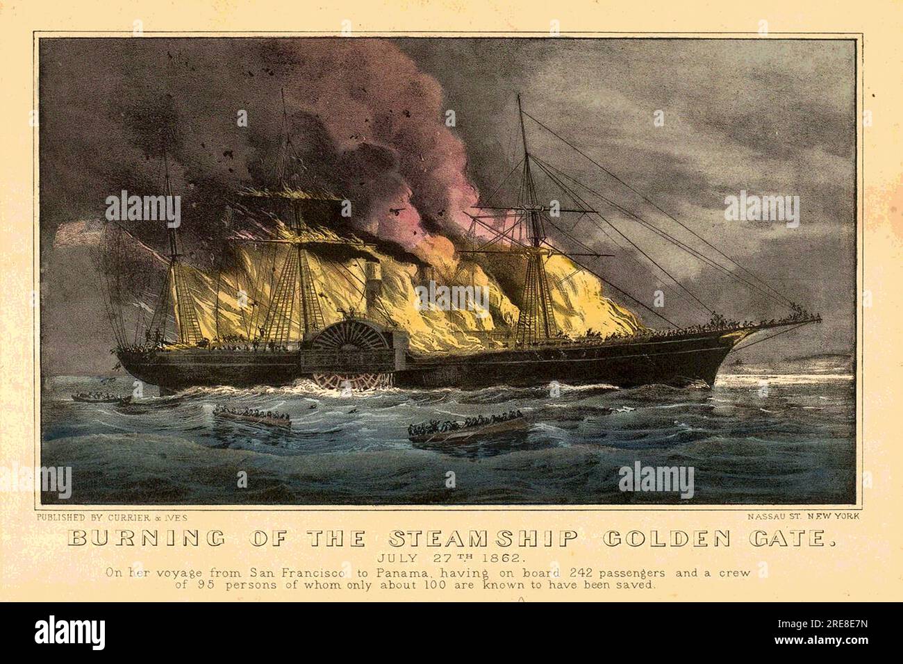 Vintage reproduction ship prints Stock Photo