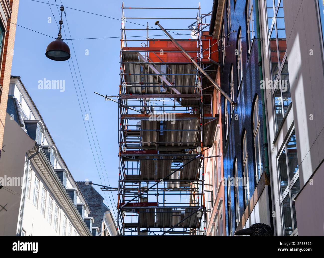 Picture of Scaffolding for the restoration and renovation of a building in the ...