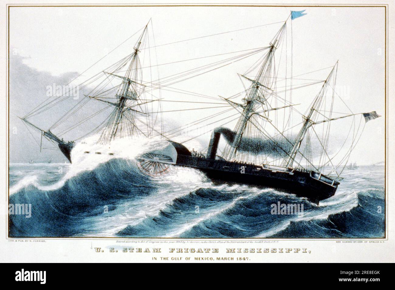 Vintage reproduction ship prints Stock Photo Alamy