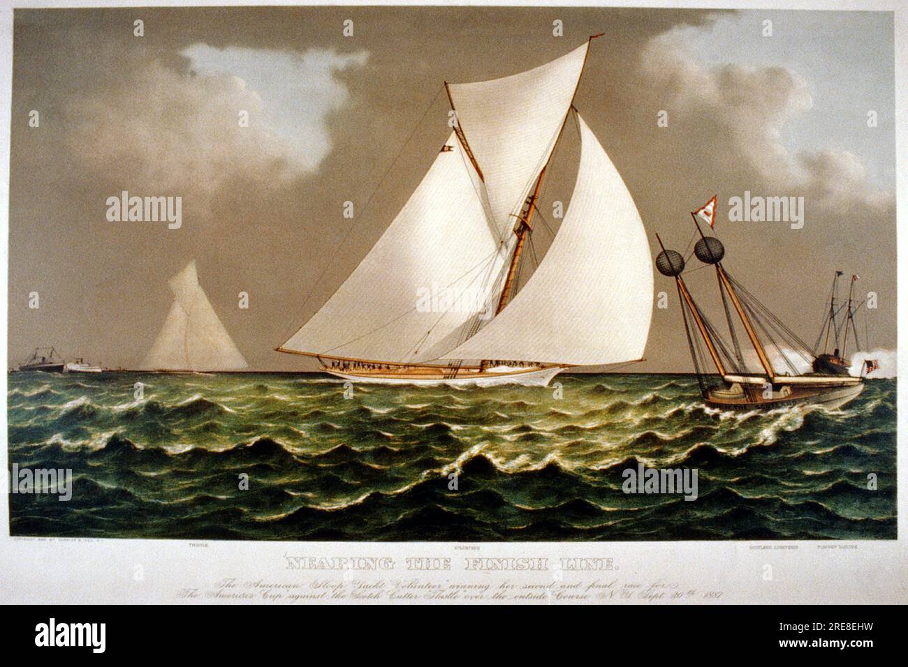 Vintage reproduction ship prints Stock Photo Alamy