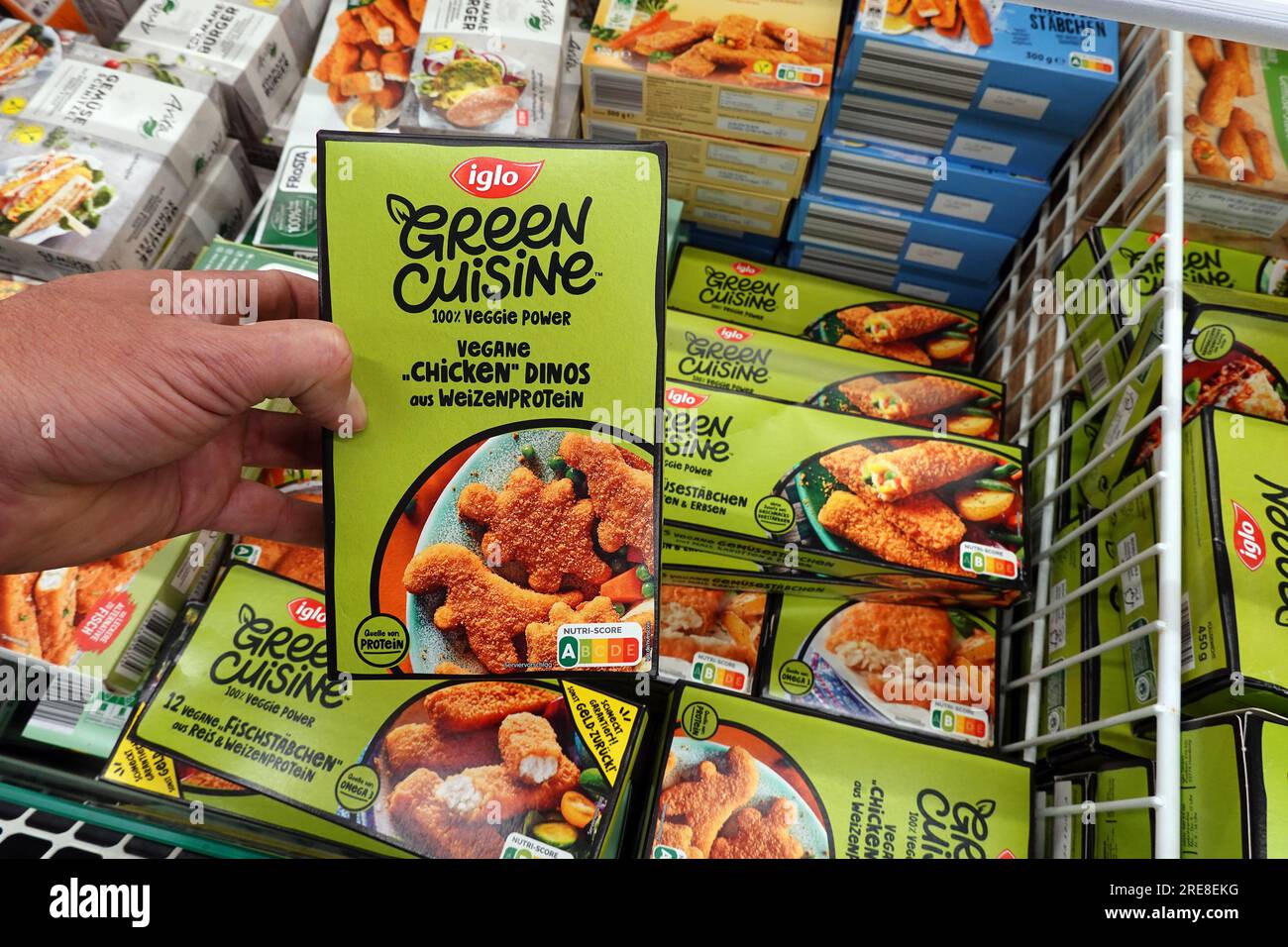 Vegan chicken fingers in a grocery Stock Photo Alamy