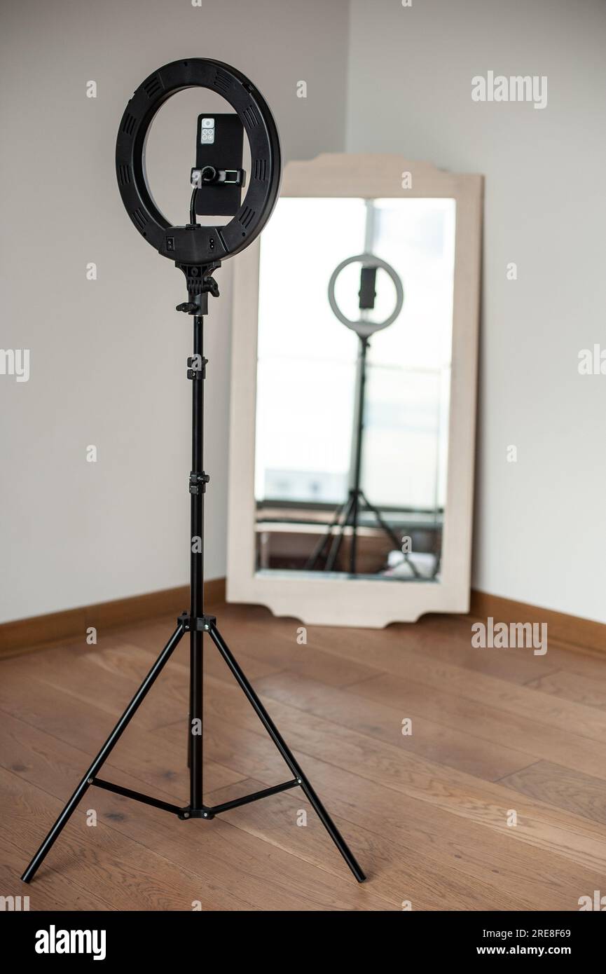 Modern equipment for photographers and makeup artists the ring led