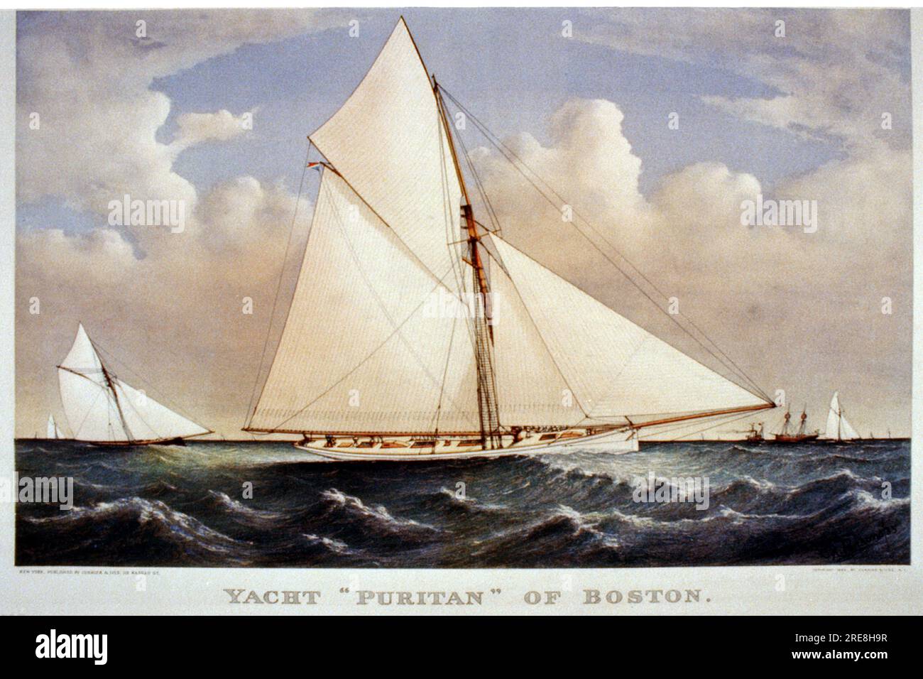 Vintage reproduction ship prints Stock Photo Alamy