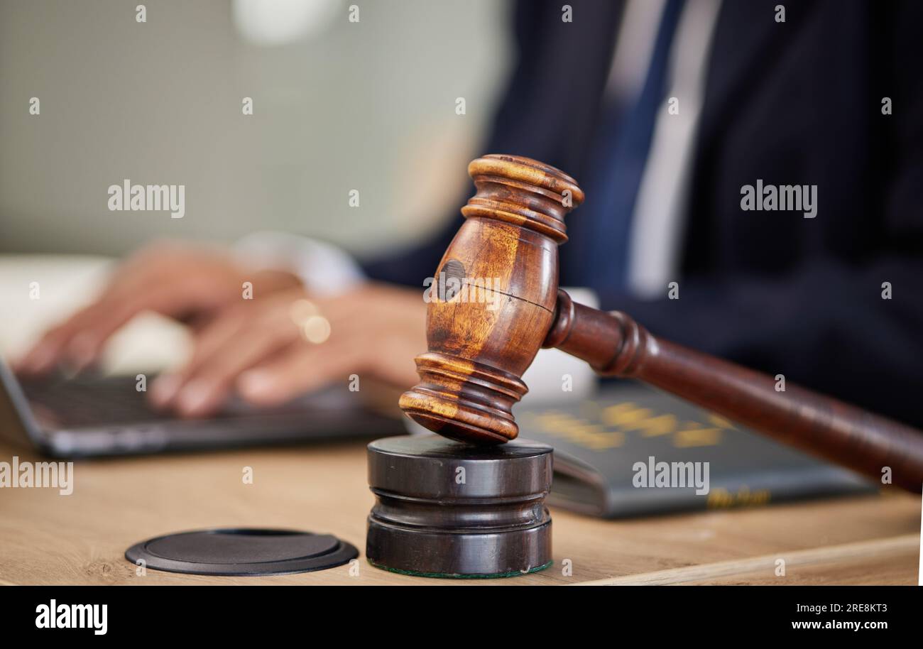Lawyer judge working laptop computer hi-res stock photography and ...