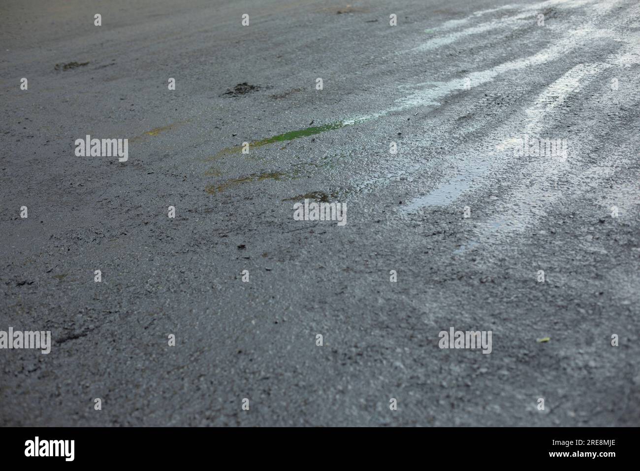 Black asphalt. New pavement. Texture of asphalt. Details of road Stock ...