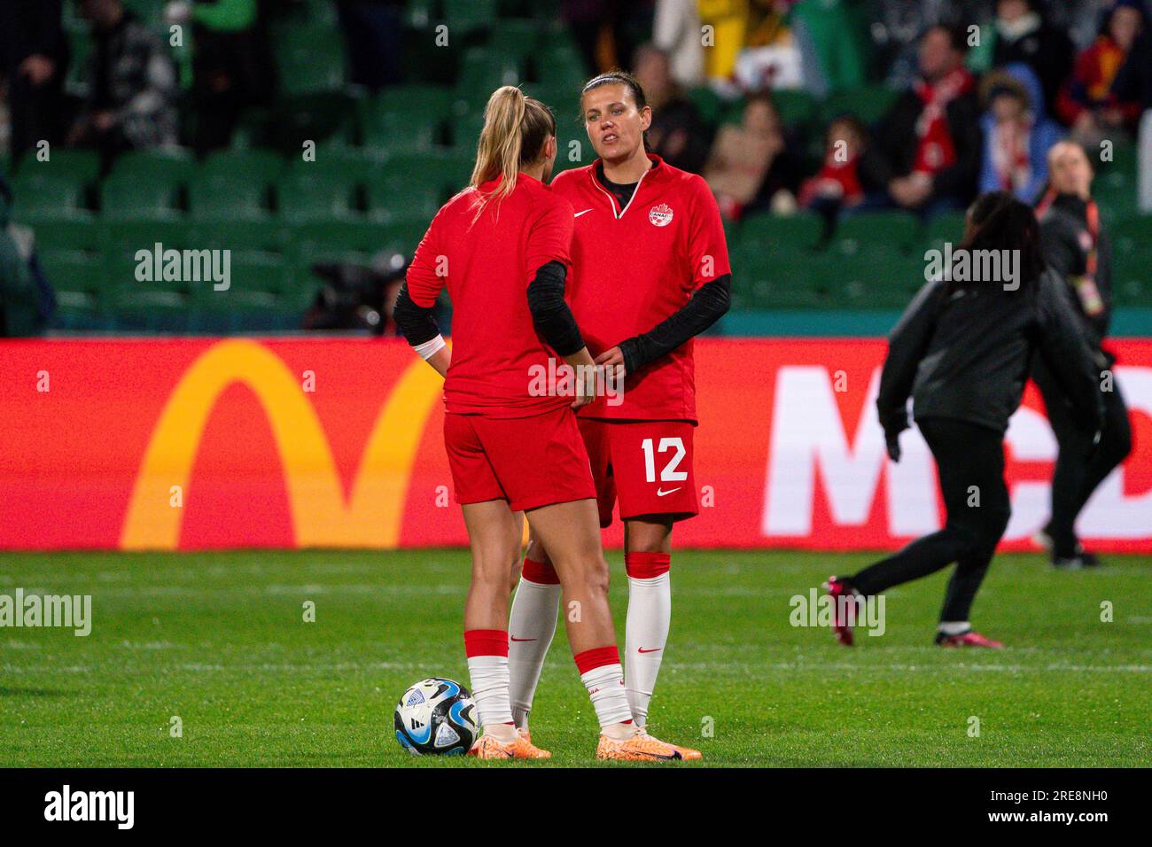Canada’s Christine Sinclair the FIFA Women's World Cup 2023 group B match at the Perth Rectangular Stadium, Western Australia. Picture date: Wednesday July 26, 2023. Stock Photo