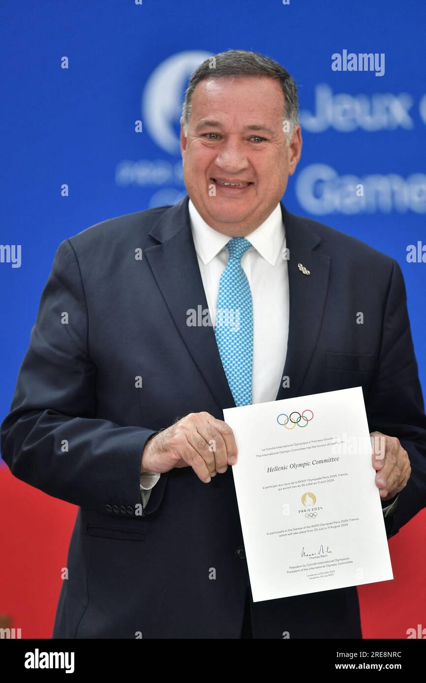 Paris, France. 26th July, 2023. Hellenic Olympic Committee (birthplace