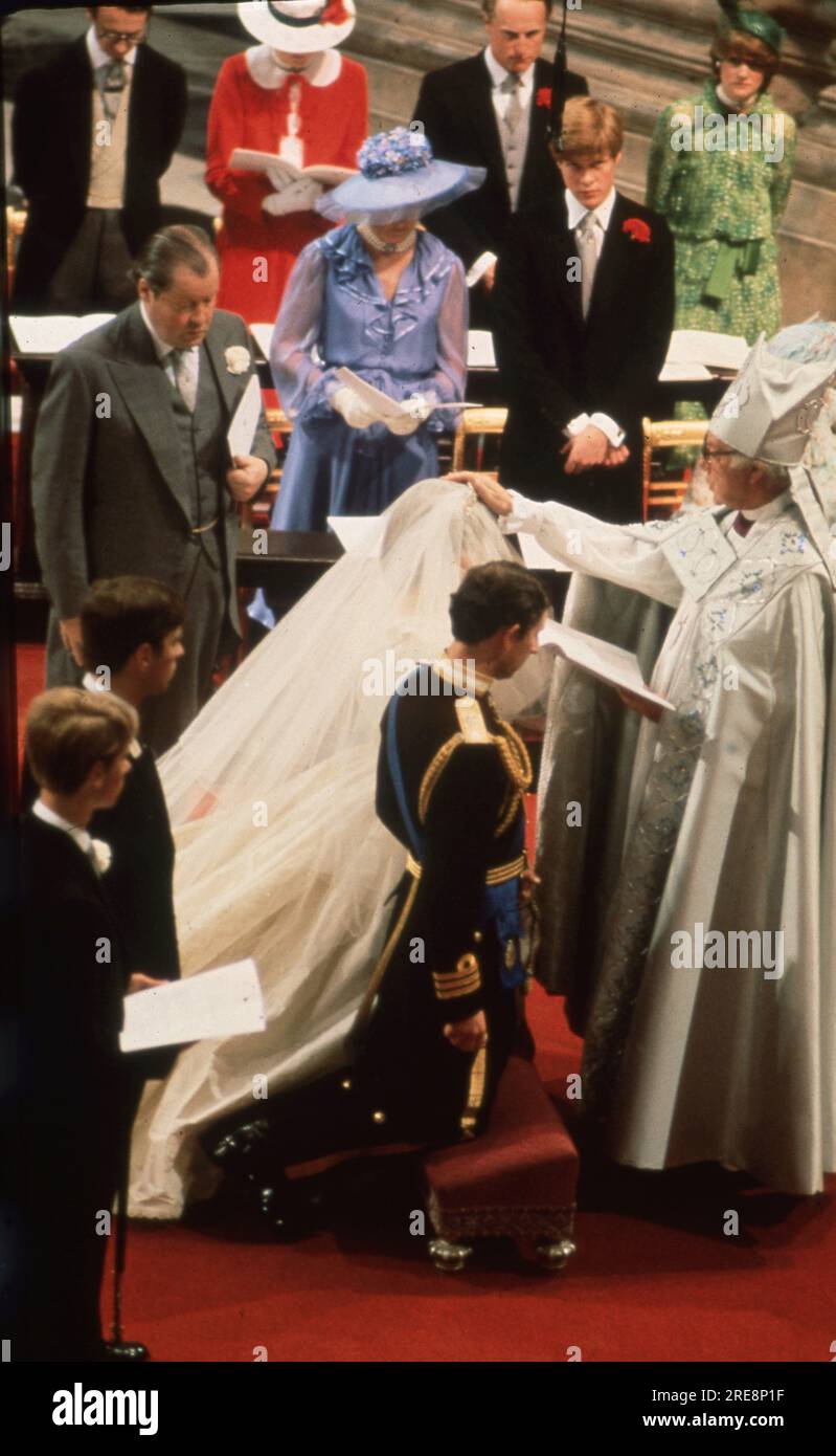 The wedding of Prince Charles and Lady Diana Spencer at St.Paul's Cathedral, London Wednesday, 29 July 1981  The wedding ceremony    Photo by The Henshaw Archive Stock Photo