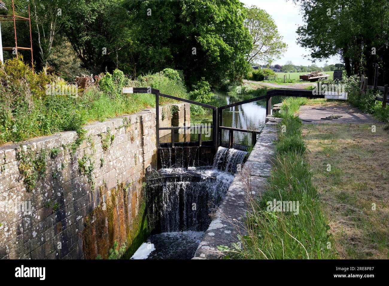 Campbells lock on the inland section of the Newry Canal outside Scarva Stock Photo