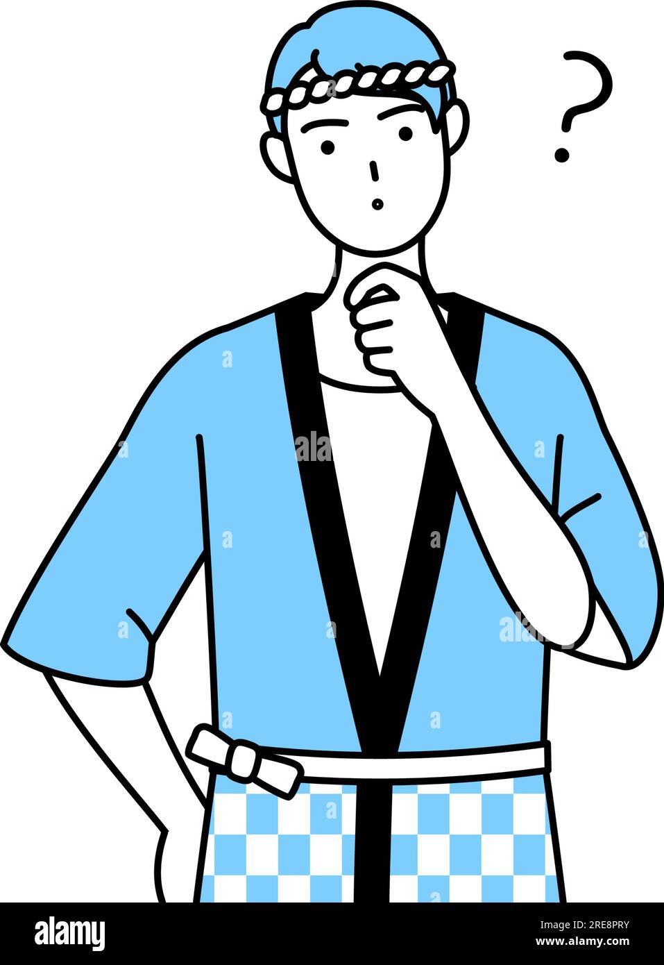 Man wearing Happi coat for summer festivals nodding his head in ...