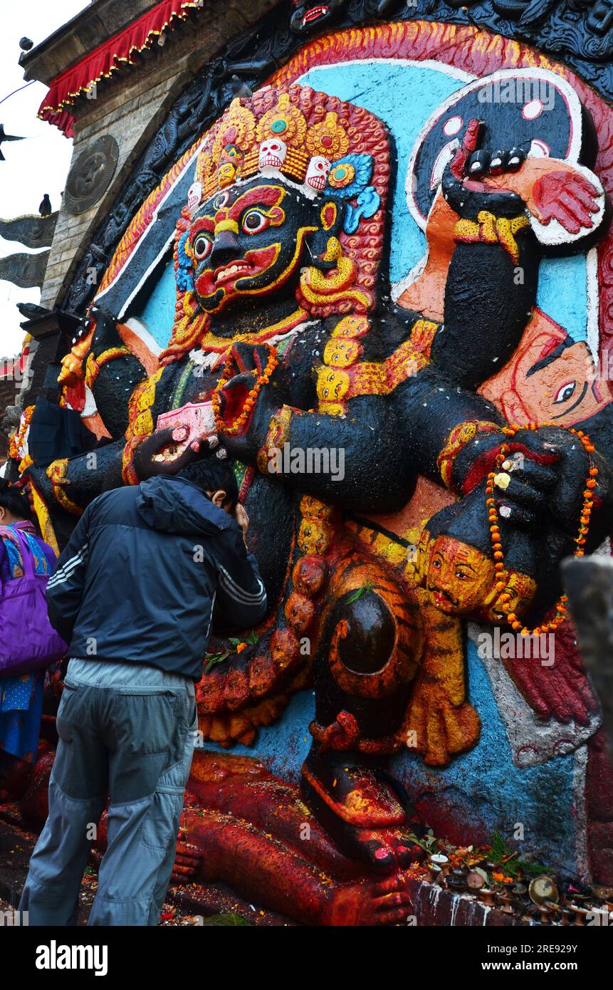 Hindu nepali goddess Kali or Kaal Bhairav deity or Kalika angel for ...