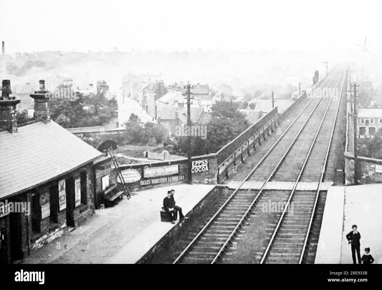 Yarm Railway Station and Viaduct, Victorian period Stock Photo Alamy