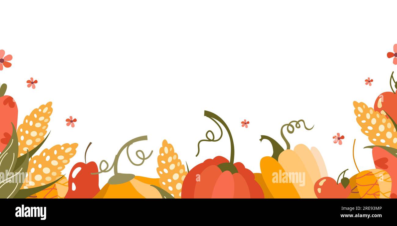Harvest background banner flat. Vector Illustration for prints on t