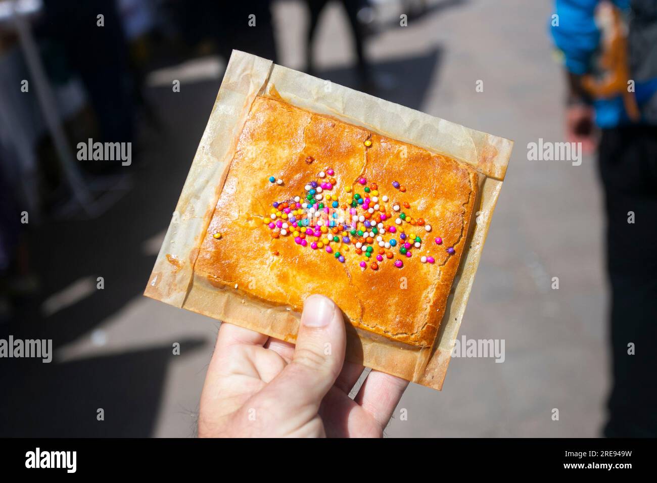 Sweet empanadas from the city of Cusco. Traditional sweet of Holy Week in Peru. Stock Photo
