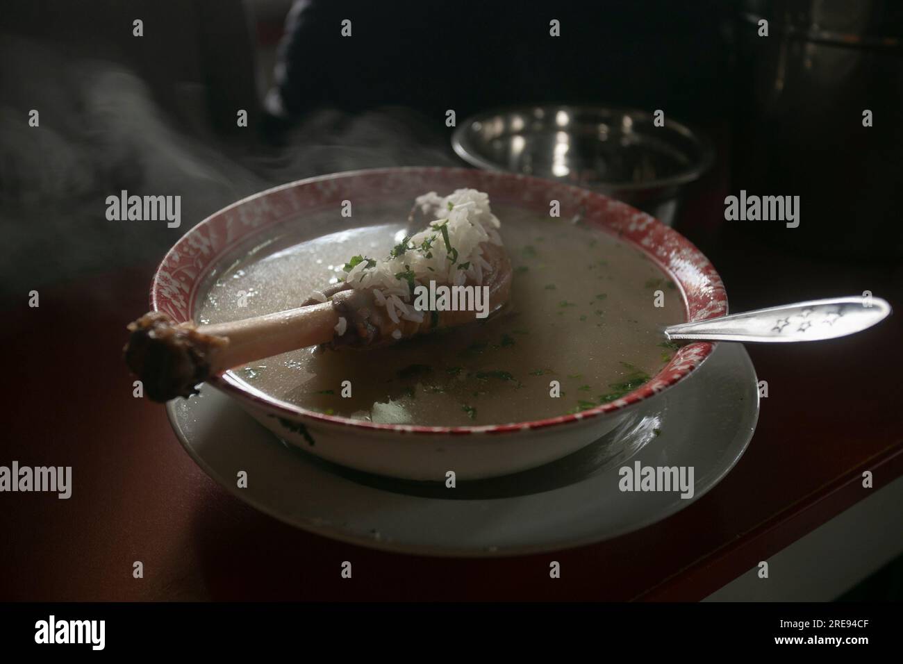 Cusco Rice Caldo de cordero is a traditional soup from the city of Cusco in Peru ...