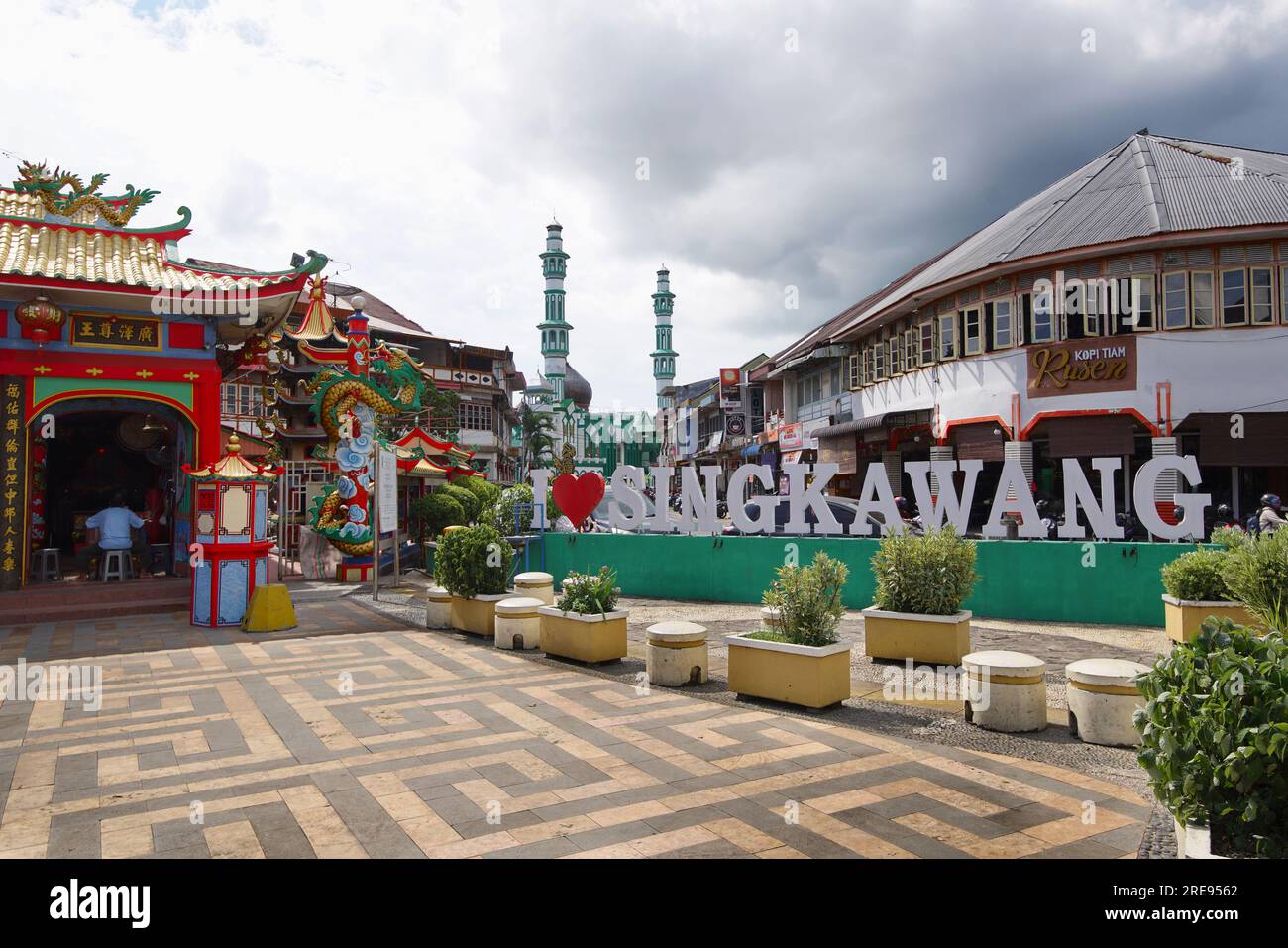 I Love Singkawang, Singkawang Kalimantan, Borneo, Indonesia Stock Photo