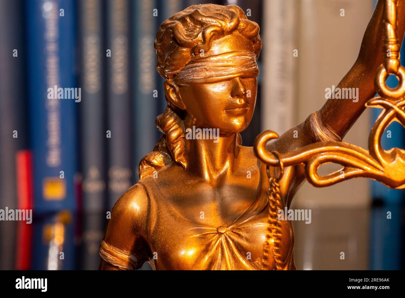 Justitia Clean Close-up of a Justitia as a symbol for law, justice etc Stock Photo - Alamy