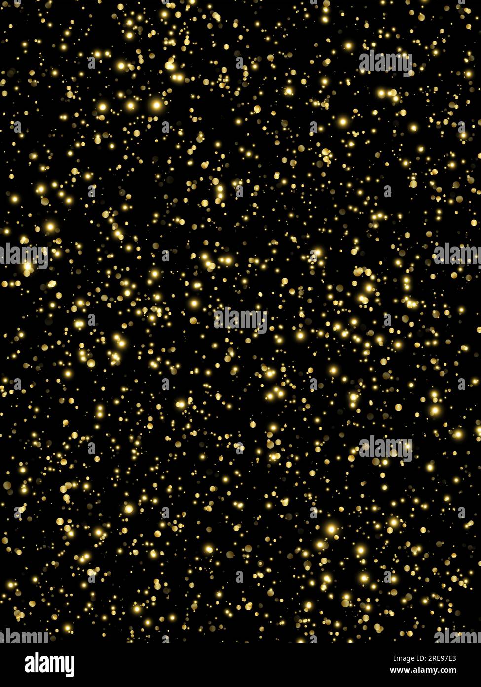 Festive vector background with gold glitter and confetti for christmas ...