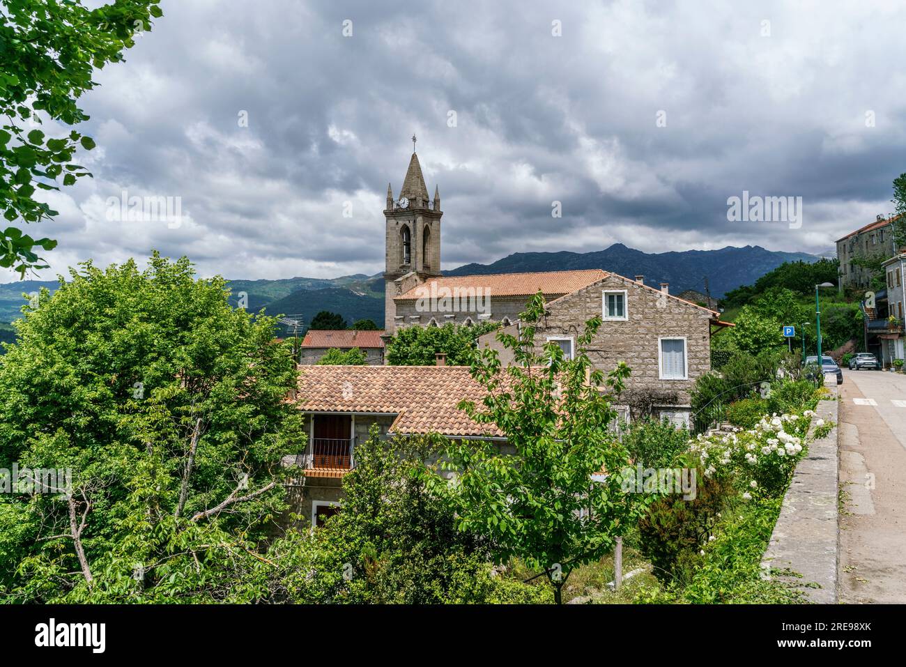 Zonza, Dorfkirche,  Korsika, Frankreich Stock Photo