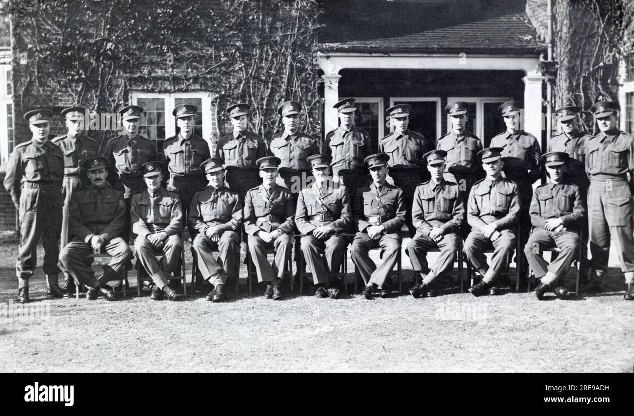 Royal Military Police officers and NCOs of the Special Investigation Branch, Eastern Command, in September 1943. Stock Photo