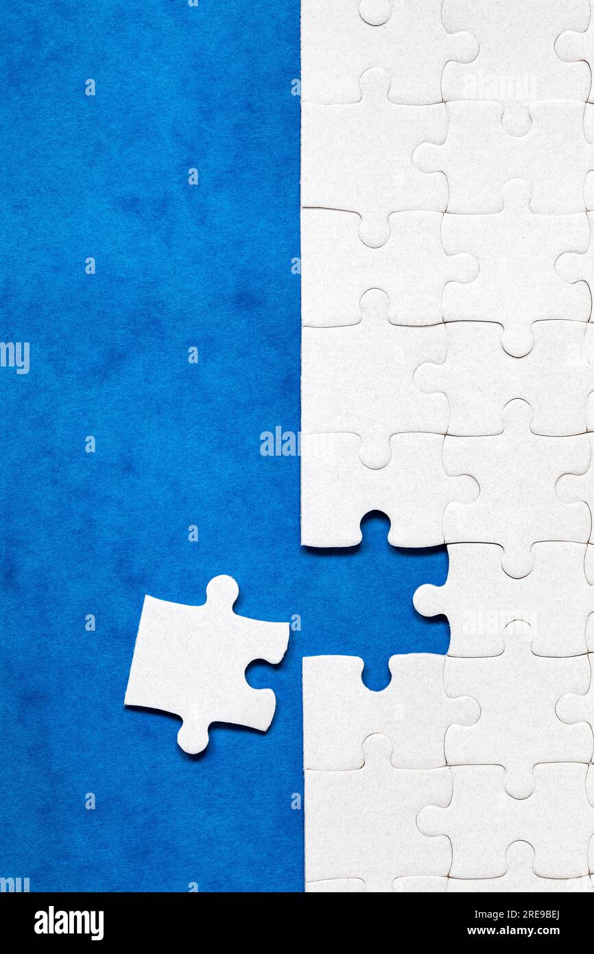 Jigsaw puzzle with missing piece. Missing puzzle pieces. Concept image