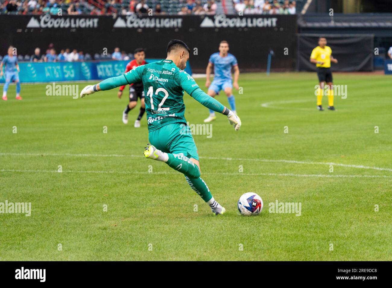 New York, USA. 24th July, 2023. Camilo Vargas of Atlas during the League Cup football match between New York City and Atlas at the Citi Field Stadium in New York, USA (Joe Swift/SPP) Credit: SPP Sport Press Photo. /Alamy Live News Stock Photo