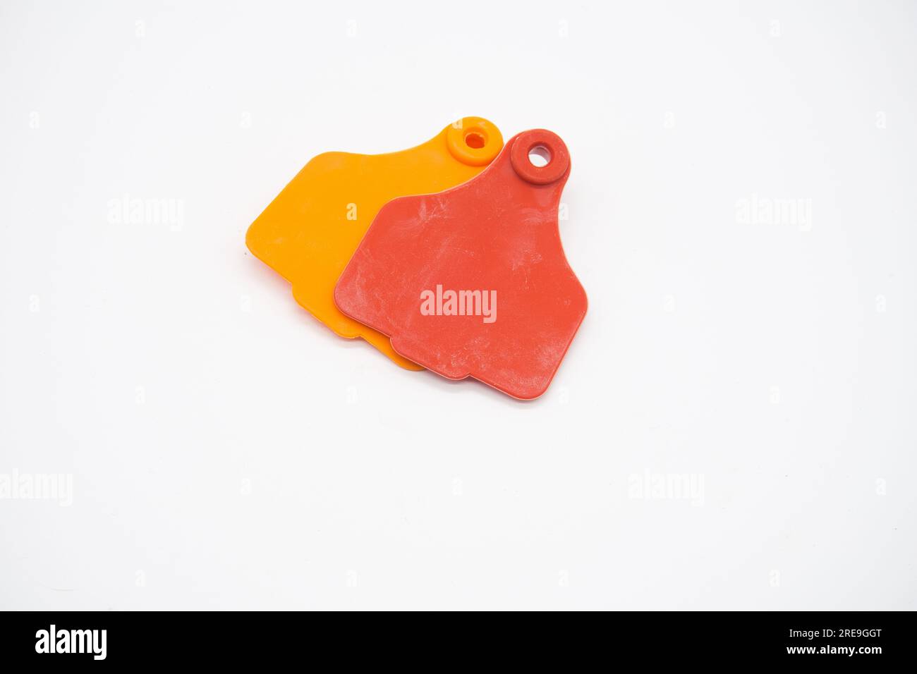 Red and Orange Dewlap Livestock Ear Tags used to identify and track