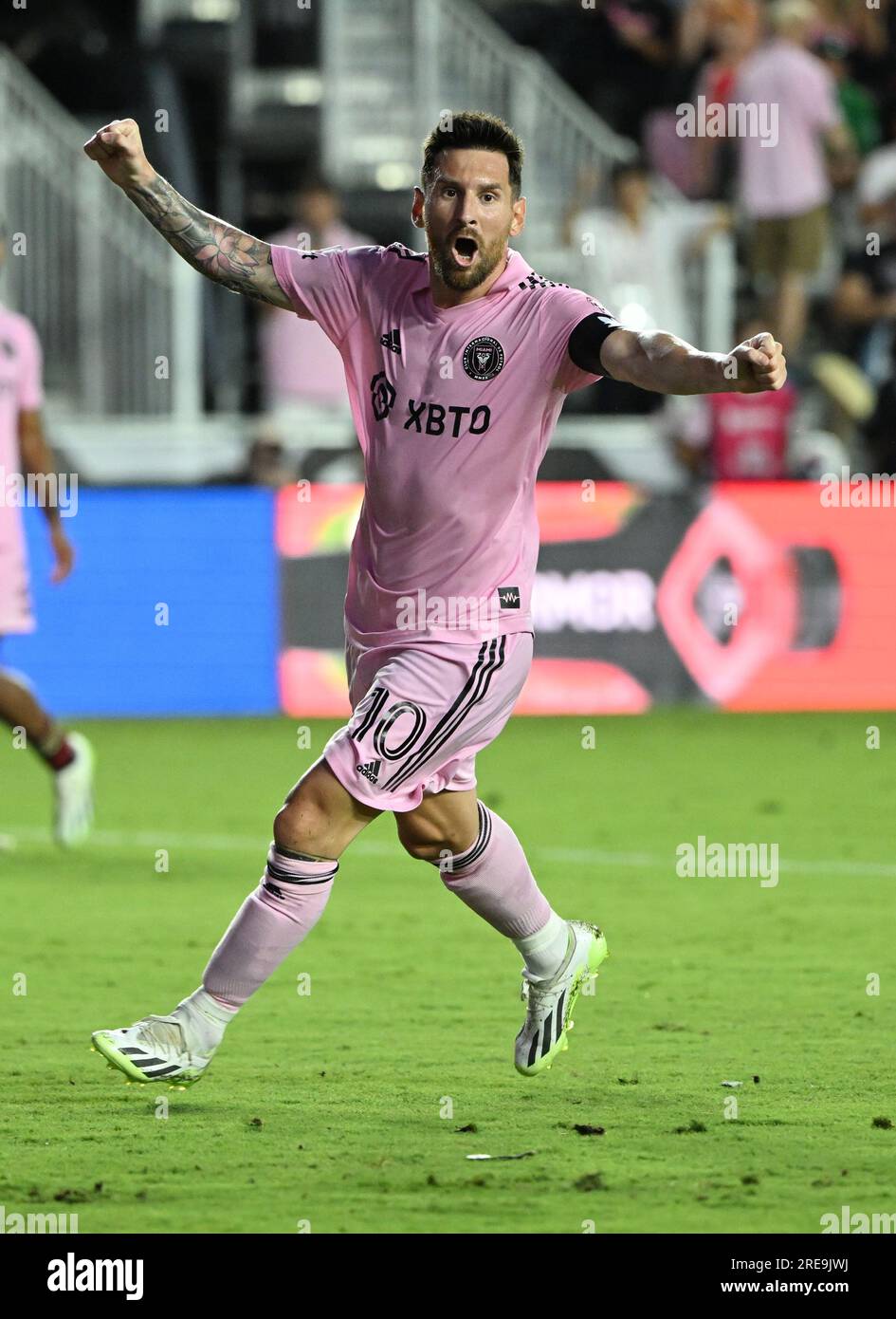 Fort Lauderdale FL, USA. 25th July, 2023. Lionel Messi of Inter Miami