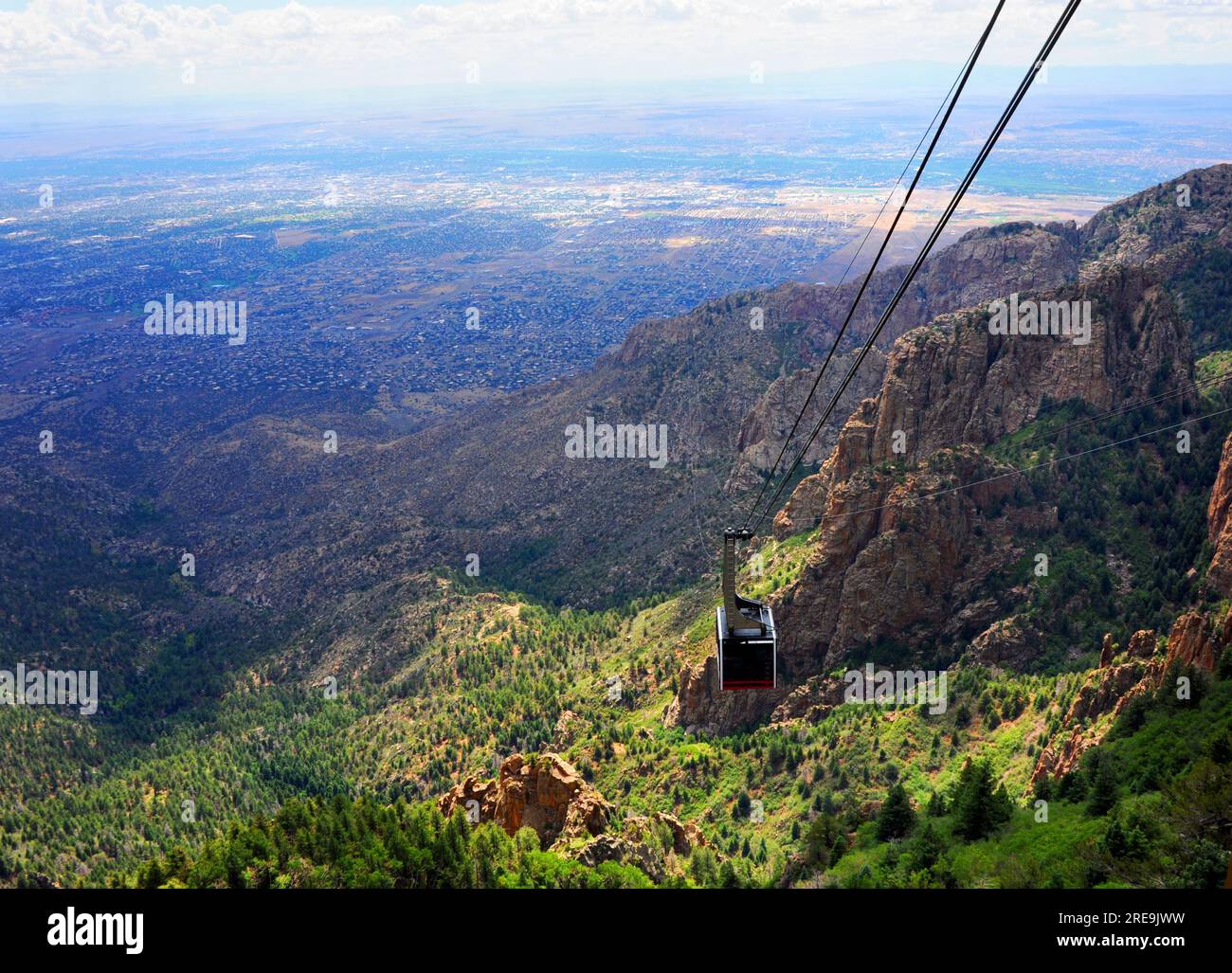 Sandia Tram ride gives visitors a ride to the cresst of the Sandia