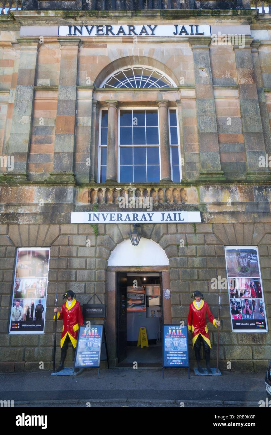 Inveraray historic Town Jail and courthouse,  museum showing what prison conditions were like. Inveraray,  Argyll and Bute; Scotland, UK Stock Photo