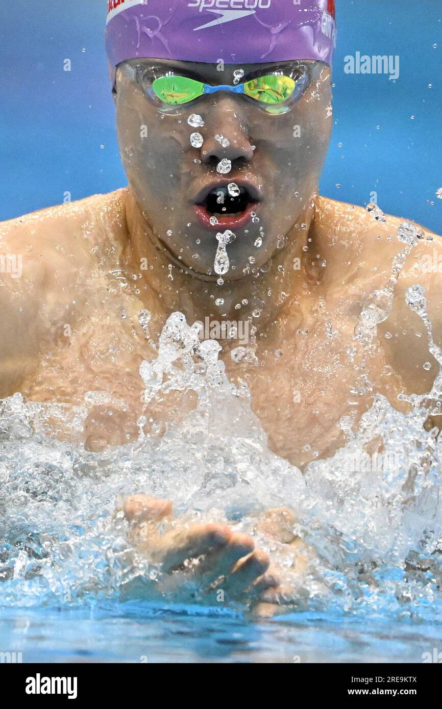 Fukuoka, Japan. 26th July, 2023. Qin Haiyang of Team China competes