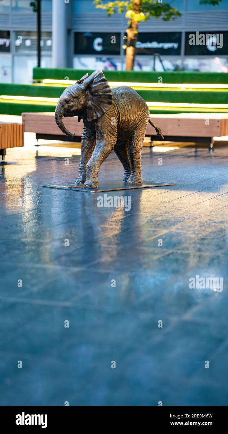 Elephant sculptures in Spitalfields Market in London, England Stock