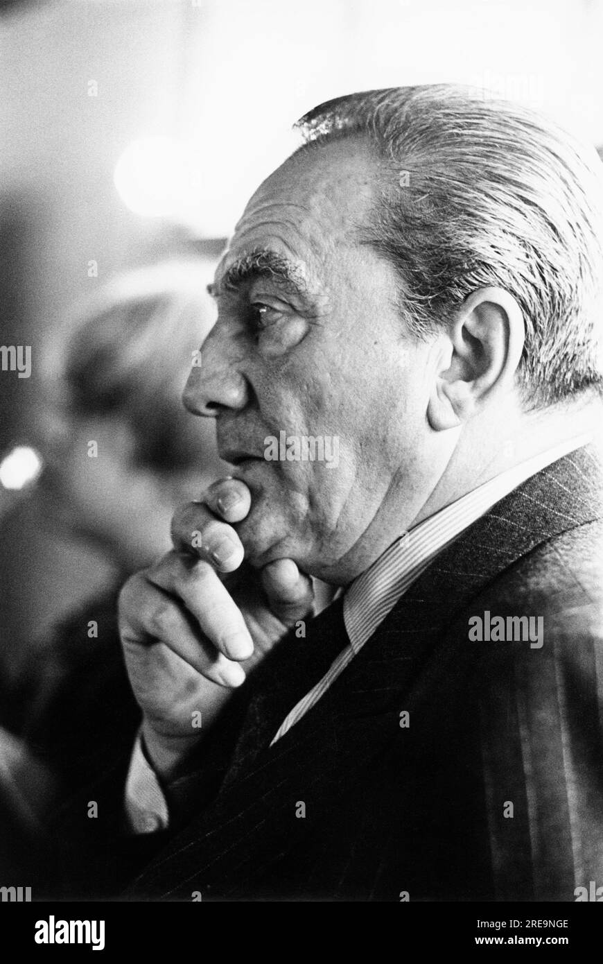 Italian cinema legend Luchino Visconti (1906-1976) at CINEMA CITY - An Exhibition of 75 Years of Moving Pictures at the Round House, London NW1 in October 1970 Stock Photo