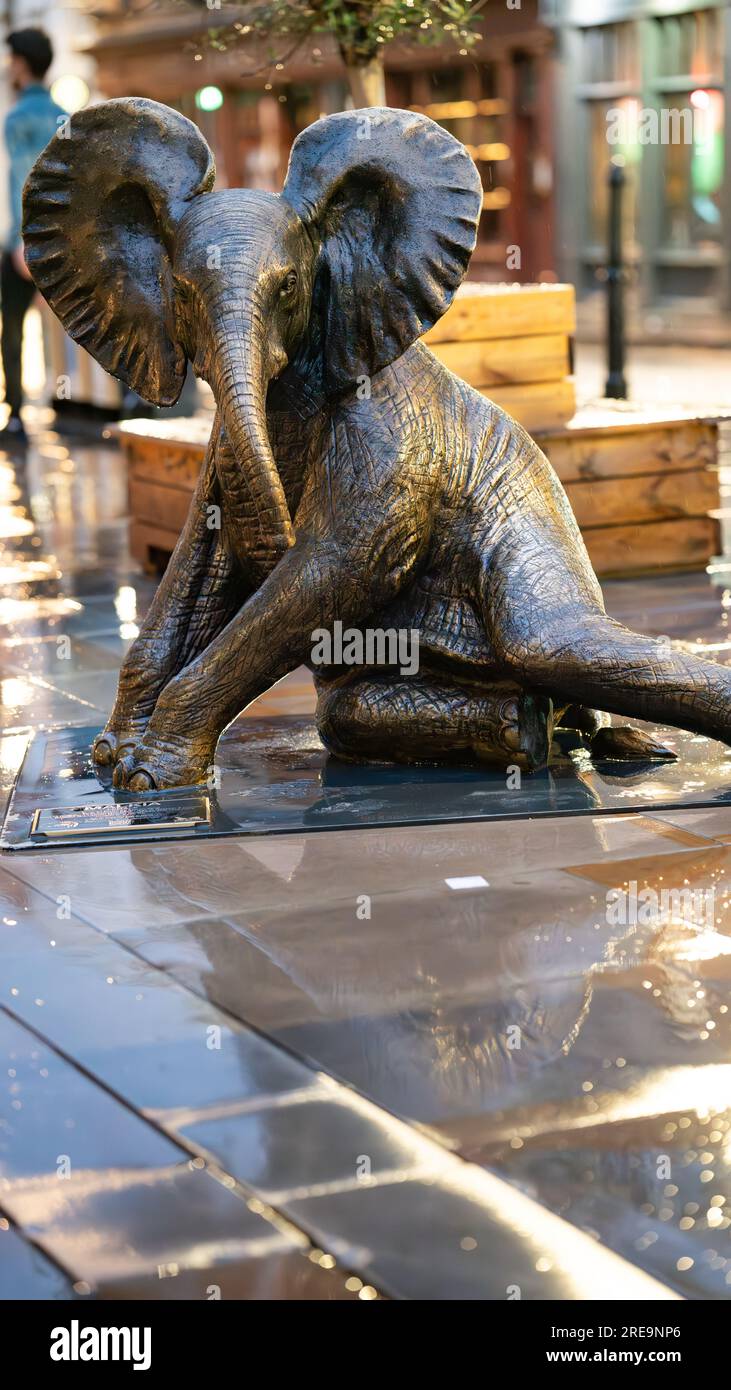 Elephant sculptures in Spitalfields Market in London, England Stock