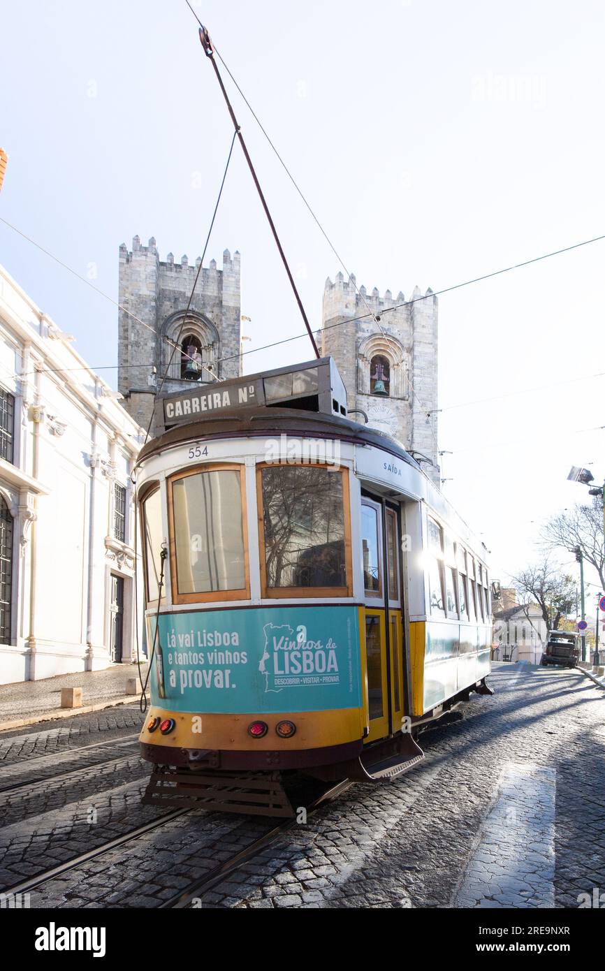 Lisbon's Iconic Tram Line 28 Meets Majestic Cathedral A Journey